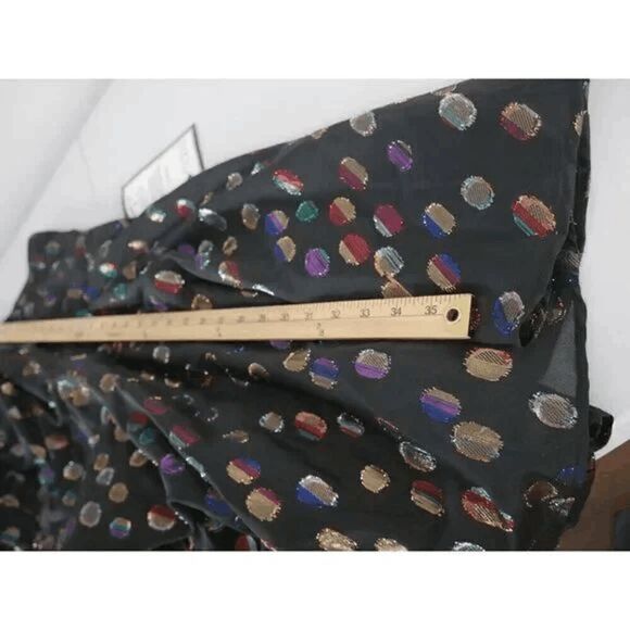 City Studios Plus Size Metallic Dot Skater Dress 20W Black Party - Picture 8 of 8